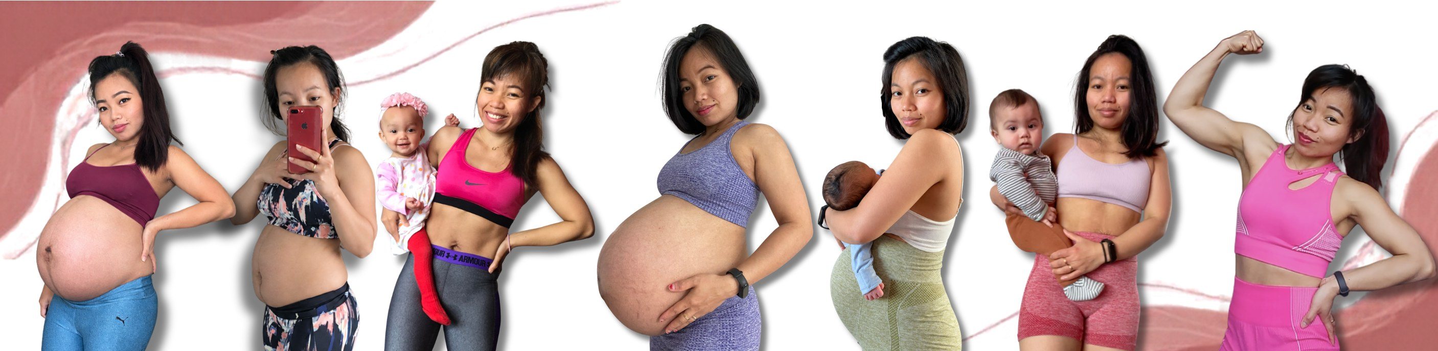 Selvia through pregnancy, postpartum and strength training with her children